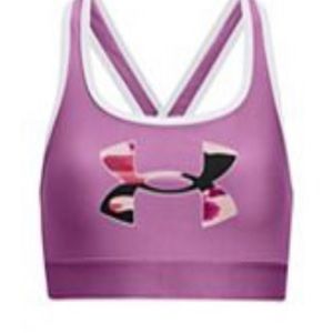 Purple Under Armour girls' crossback sports bra
